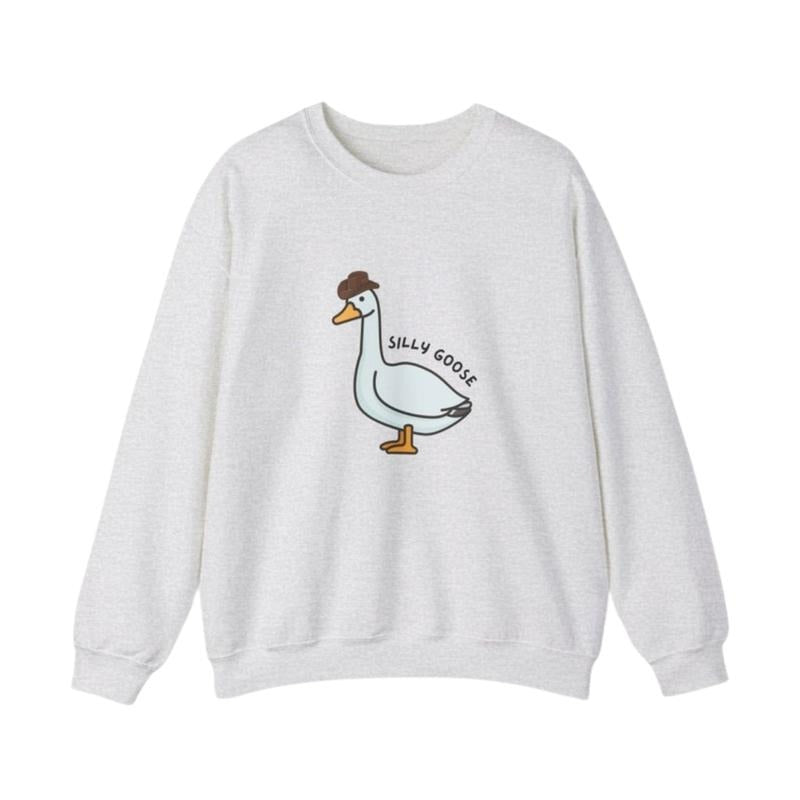 Silly Goose T-shirt / Crewneck Sweatshirt / Hoodie, Unisex Meme Goose University Sweater with Date, Funny Sweatshirt,...