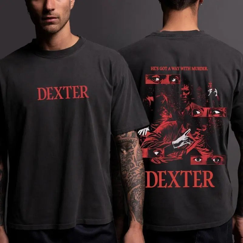 Dexter Morgan, Rock Style Bootleg, Dexter He's Got A Way With Murder T-shirt/Sweatshirt/Hoodie | WearSparks.com
