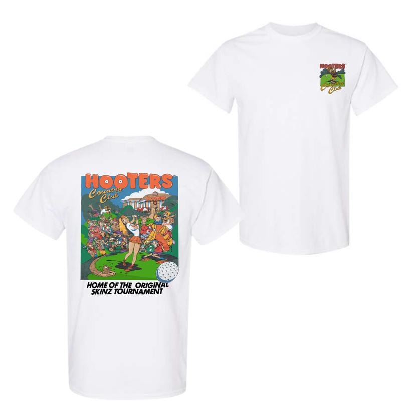 Hooters Country Club Graphic Hoodie Sweatshirt T-Shirt, 2 Side Shirt For Men, For Women | WearSparks.com