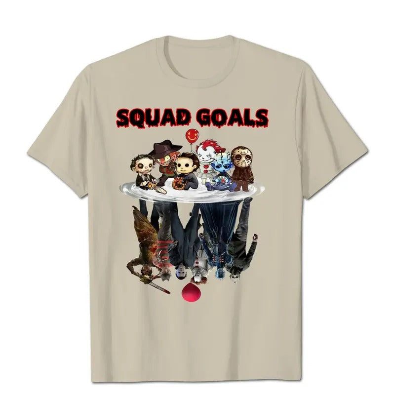 Horror Characters Movies Water Mirror Reflection T-Shirt, Squad Goals T-Shirt, Halloween Gifts, Gift For Fan, Gift For...