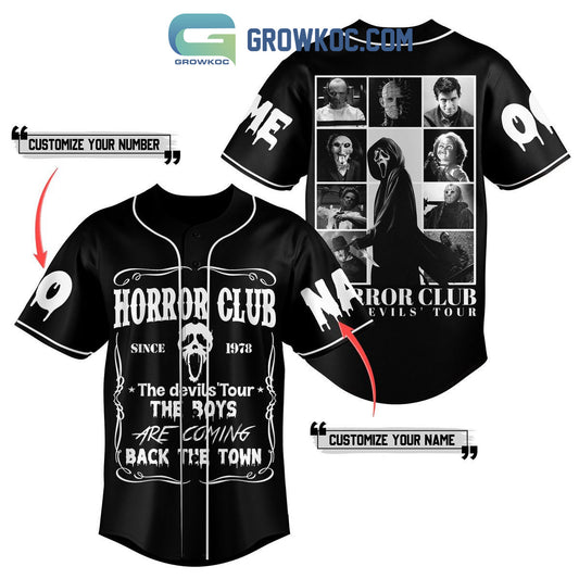 Horror Club The Devils’ Tour The Boys Are Coming Back The Town Personalized Baseball Jersey