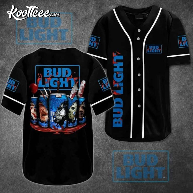 Horror Movie Characters Bud Light Baseball Jersey
