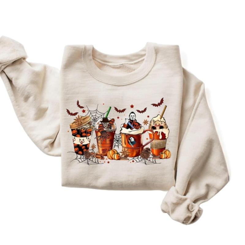 Horror Movie Coffee Crewneck Sweatshirt, Hoodie, T-shirt | WearSparks.com