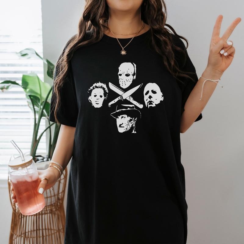 Horror Movie Team Shirt Freddy Krueger Jason Voorhees Lovers Michael Myers Lovers T Shirt Horror Halloween Shirt...