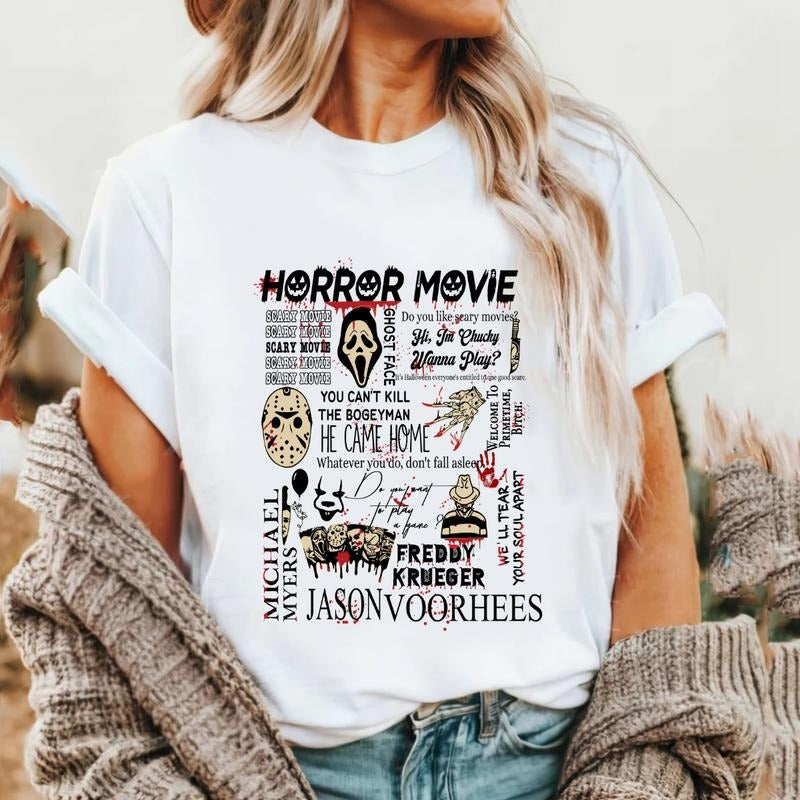 Horror movies character Friend Halloween friend  T-shirt Hoodie, Sweatshirt | WearSparks.com