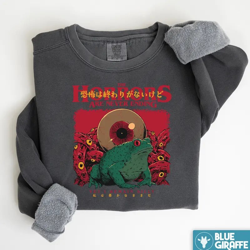 Horrors Are Never Ending Premium Heavyweight Sweatshirt T-Shirts, Hoodie | WearSparks.com