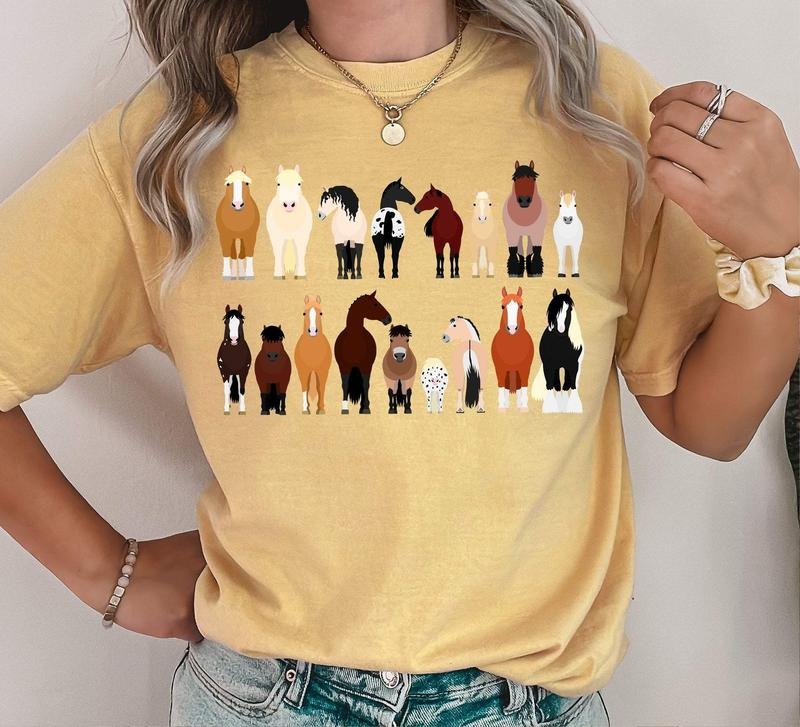Horse Breeds Farm Animal Lover T-Shirtstyle{n002}3 T-Shirts, Hoodie, Sweatshirt | WearSparks.com