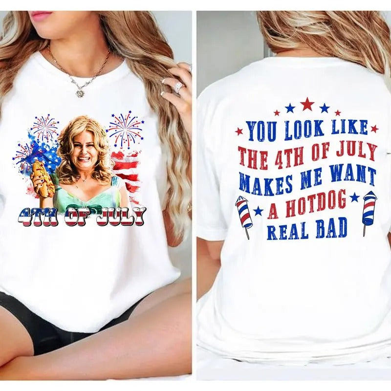 Hot Dog Lover Shirts, You Look Like The 4th Of July Makes Me Want A Hot Dog Real Bad Shirt, Independence Day Tee Hoodie,...