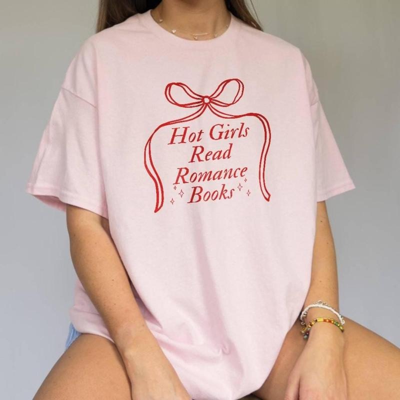 Hot Girls Read Books, Coquette Shirt Book Lover Shirt, Book Lover Gift For Women, Booktok Reading, Bookish Gift, Romance...