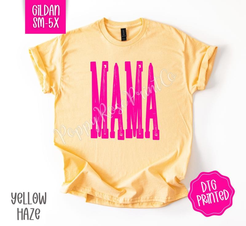 Hot Pink Mama Gildan Shirt, Cute Mom Tshirt, Trendy Oversized Tee, Gift for Her Hoodie, Sweatshirt | WearSparks.com