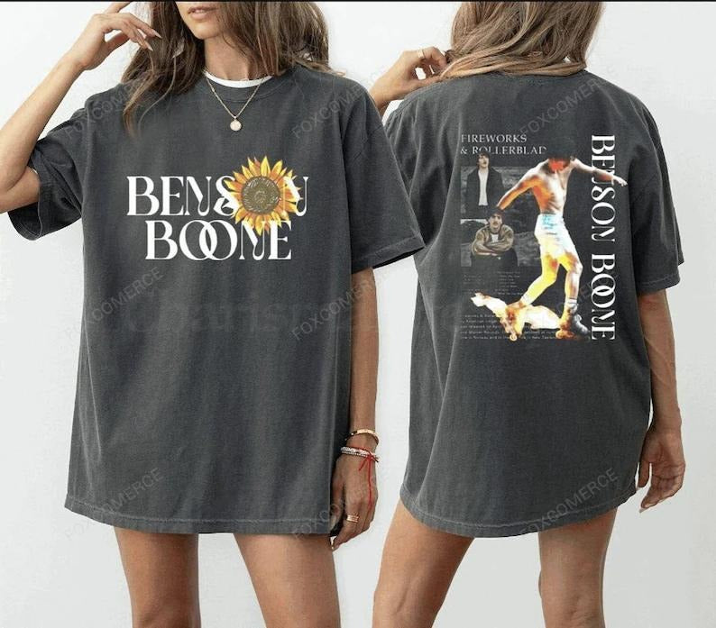 Hot Sale New Benson Boone Tour 2025 T-shirt Men Women Fashion Cotton Fabric Hoodie, Sweatshirt | WearSparks.com