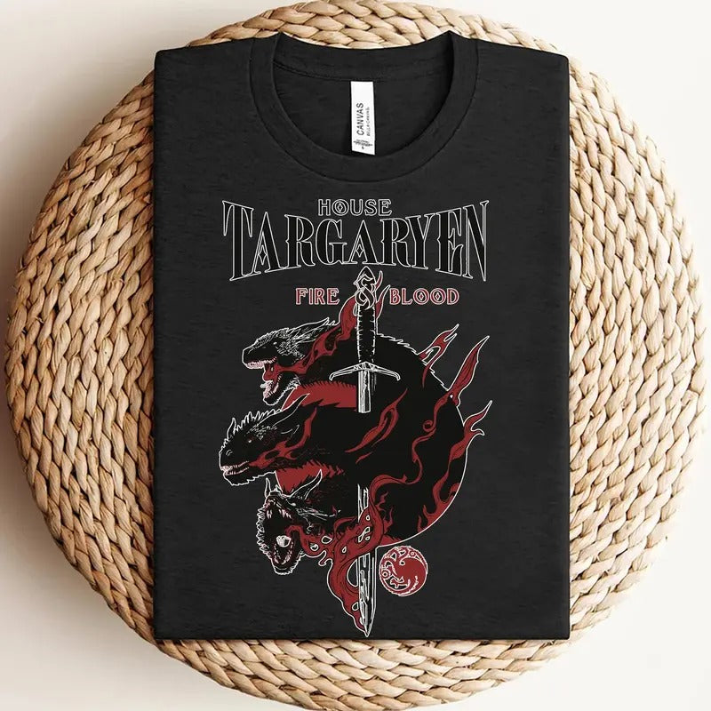 House Of The Dragon Shirt, HOTD Sweatshirt, GOT Shirt, Targaryen Shirt, Team Black Sweater, Unisex Shirt, Gift For Him,...