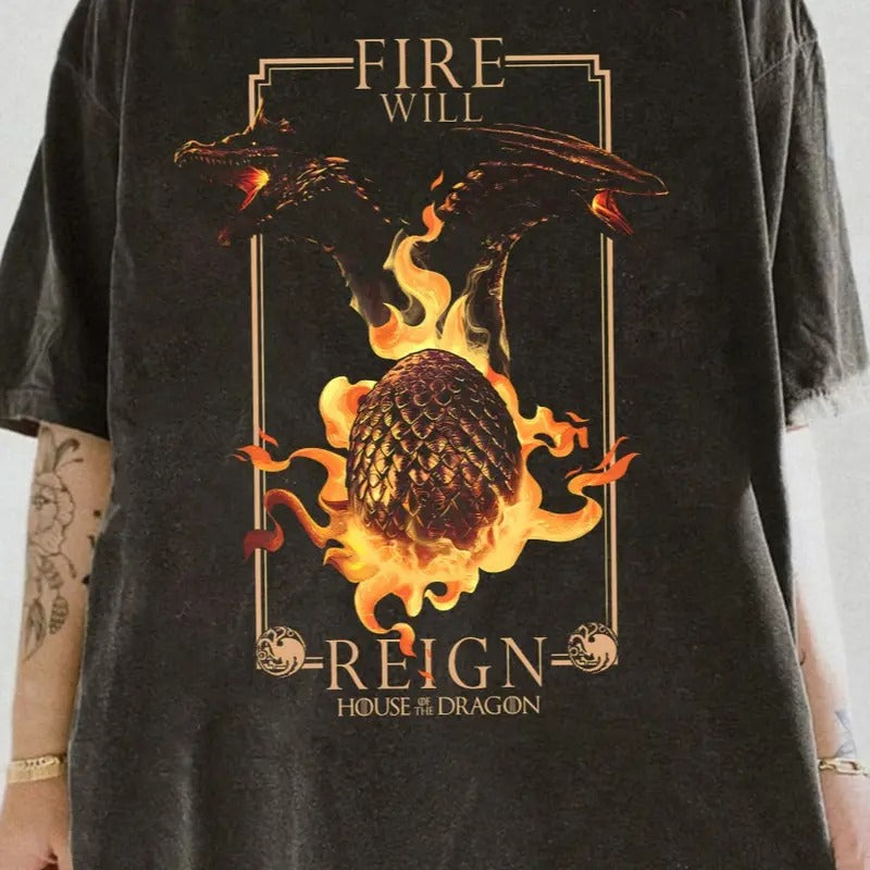 House of the Dragon Targaryen Tee For Women Womenswear Unisex Tee Classic Cotton Short Sleeve Tshirt Hoodie, Sweatshirt