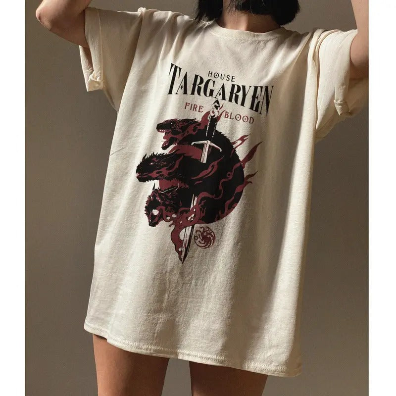 House of the Dragon Tshirt, House Targaryen, Book Addict Sweatshirt, Dragon Riding, Gift for Booklover, Daemon, Rhaenyra,...