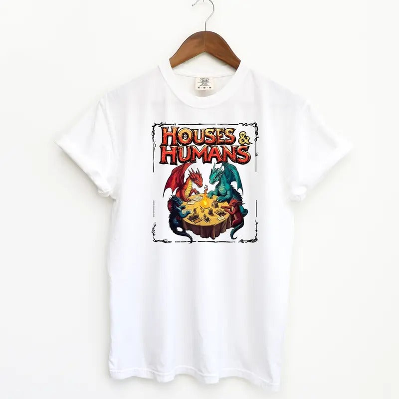 Houses and Humans Tshirt, DnD Comfort Colors Shirt, Funny Dungeons and Dragons Meme Tshirt Hoodie, Sweatshirt