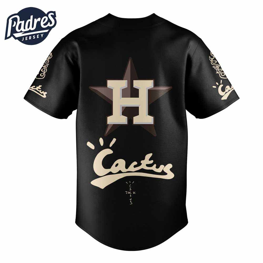 Houston Astros Cactus Jack Foundation Black Baseball Jersey - Padres Jersey Oasis: Elevate Your Baseball Style... (Image 3)