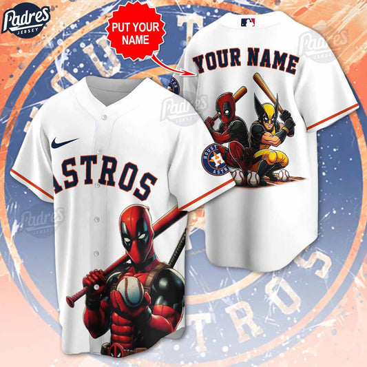 Houston Astros Deadpool Wolverine Baseball Jersey - Padres Jersey Oasis: Elevate Your Baseball Style Game T-Shirts,...