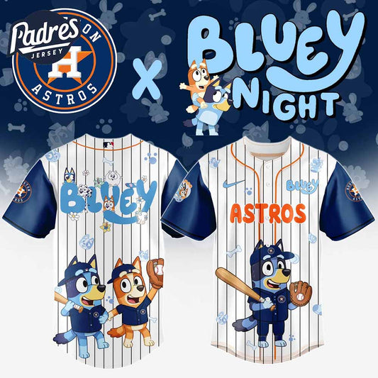 Houston Astros MLB x Bluey And Bingo Baseball Jersey 2025 - Padres Jersey Oasis: Elevate Your Baseball Style Game...