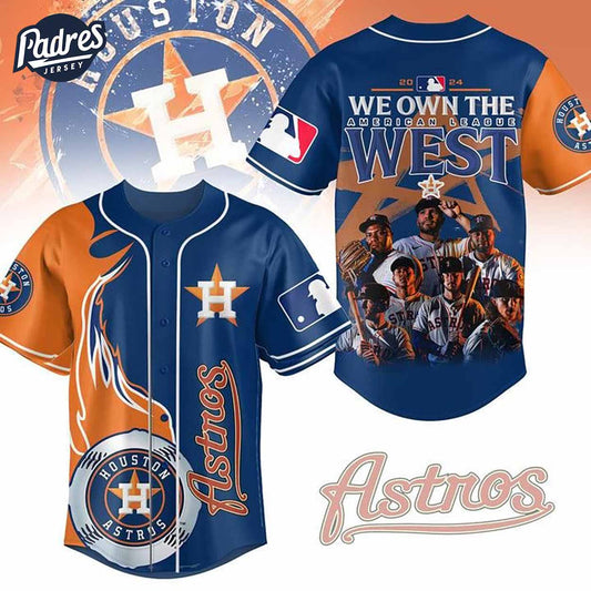 Houston Astros We Own The West MLB Baseball Jersey - Padres Jersey Oasis: Elevate Your Baseball Style Game... (Image 1)