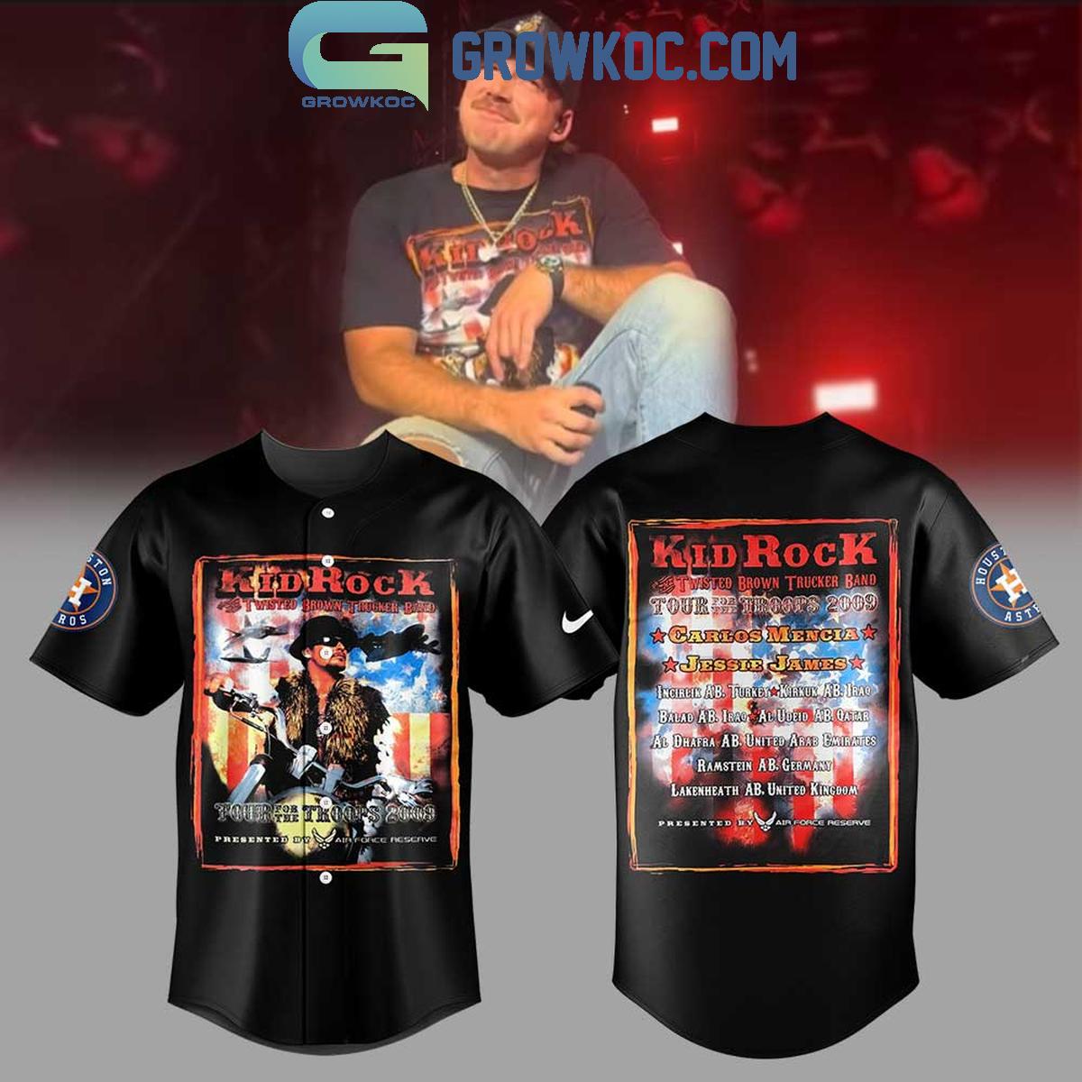 Houston Astros x Bryan I’m The Problem Tour Kid Rock Black Baseball Jersey