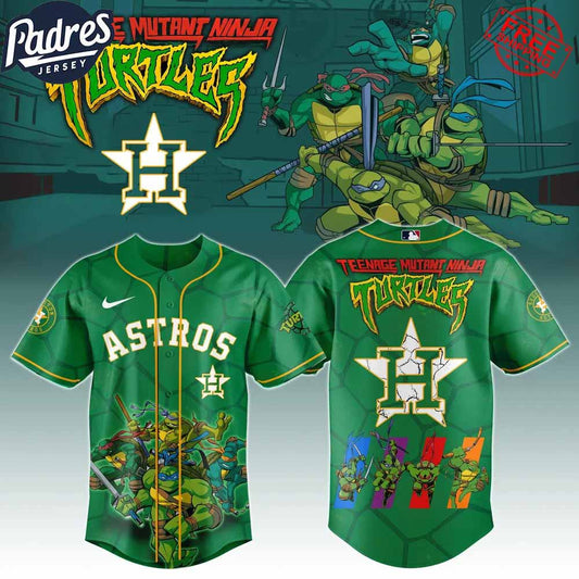 Houston Astros x Ninja Turtles Baseball Jersey - Padres Jersey Oasis: Elevate Your Baseball Style Game T-Shirts, Hoodie,...