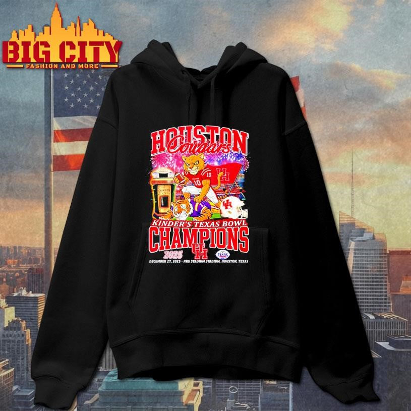 Houston Cougars 2025 Kinder’s Texas Bowl Champions mascot Shirt