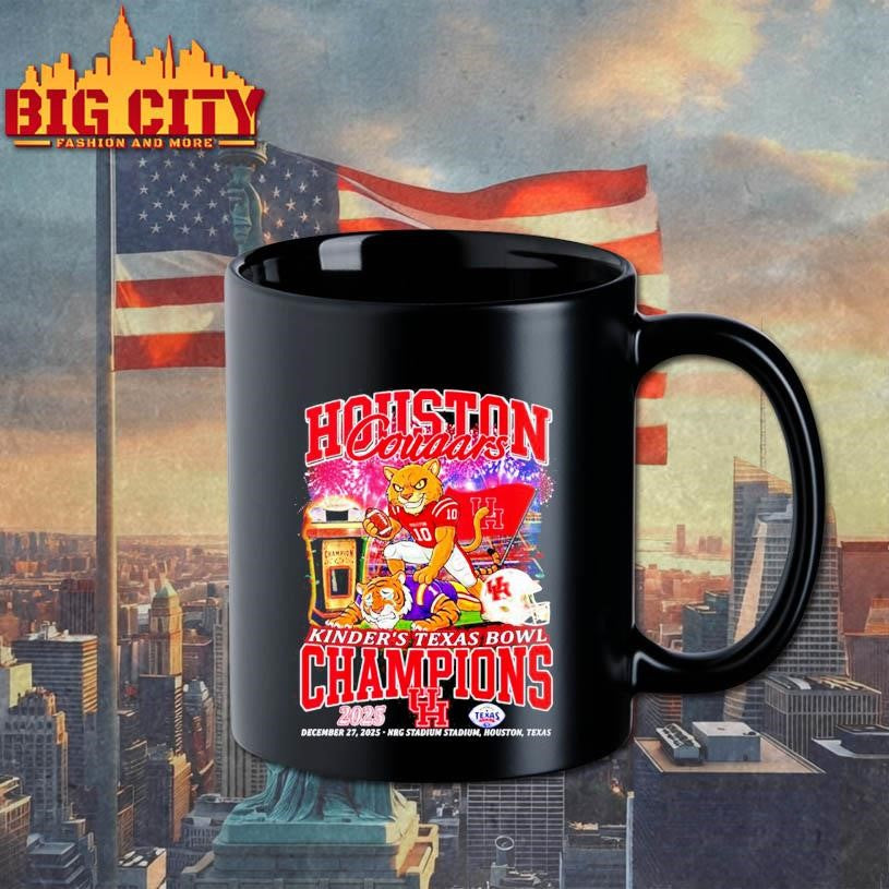 Houston Cougars 2025 Kinder’s Texas Bowl Champions mascot Shirt