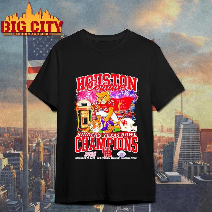 Houston Cougars 2025 Kinder’s Texas Bowl Champions mascot Shirt