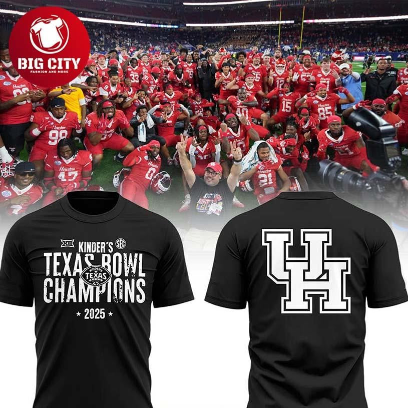 Houston Cougars Kinder’s Texas Bowl Champions 2025 Two Sided Shirt