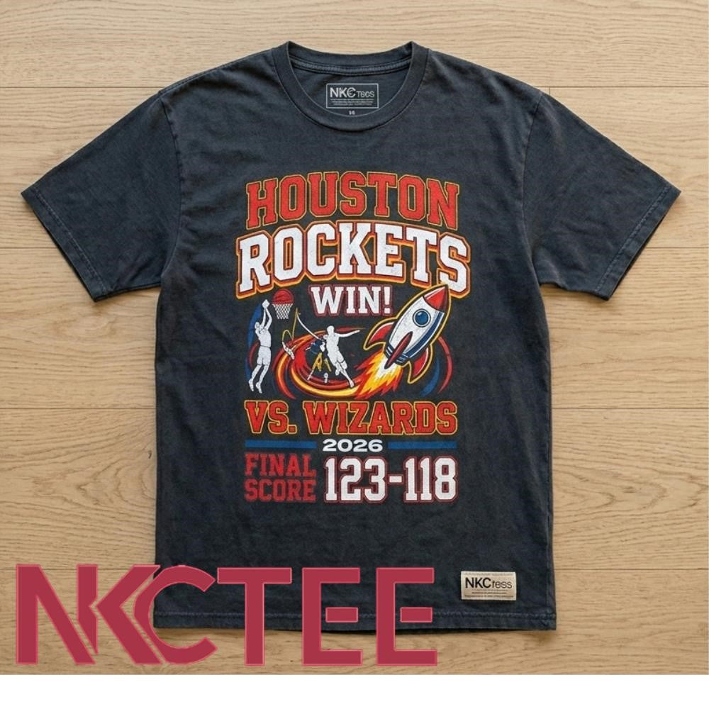 Houston Rockets 2026 T-shirt – Celebrating the Wizards’ 123-118 Victory – NKC Tees Brand