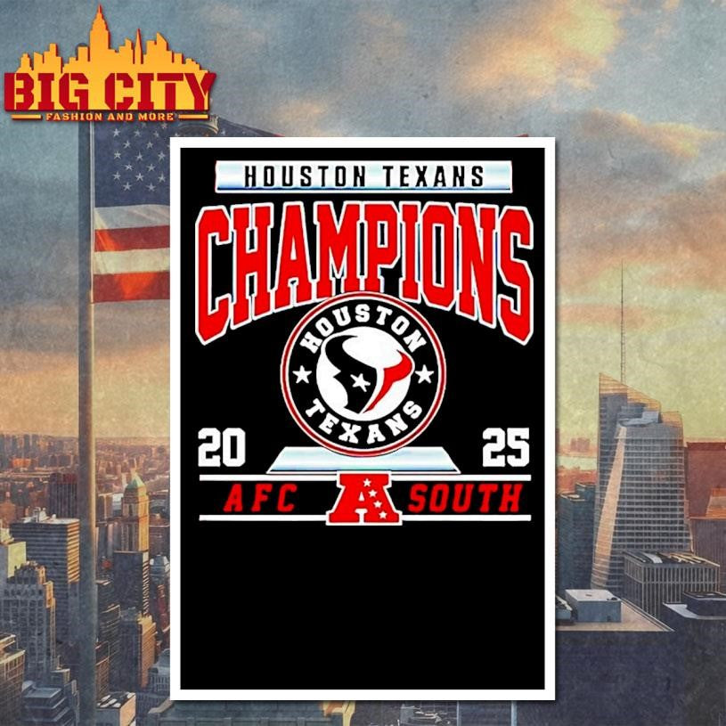 Houston Texans 2025 Afc South Champions Logo Shirt