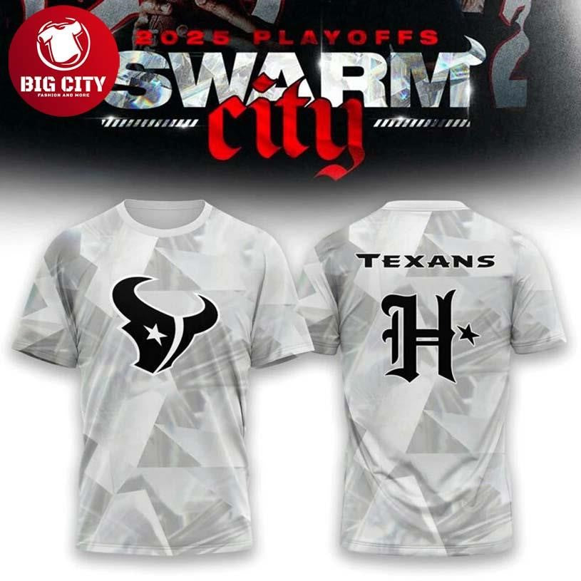 Houston Texans Playoff Swarm City Edition Two Sided Shirt
