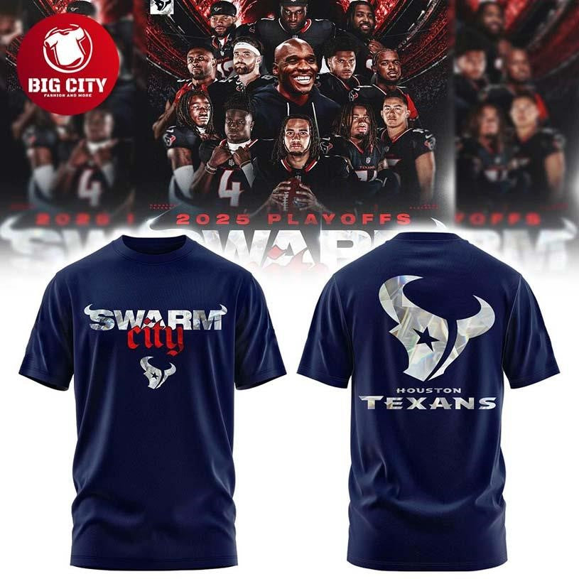 Houston Texans Swarm City 2025-2026 Season Two Sided Shirt