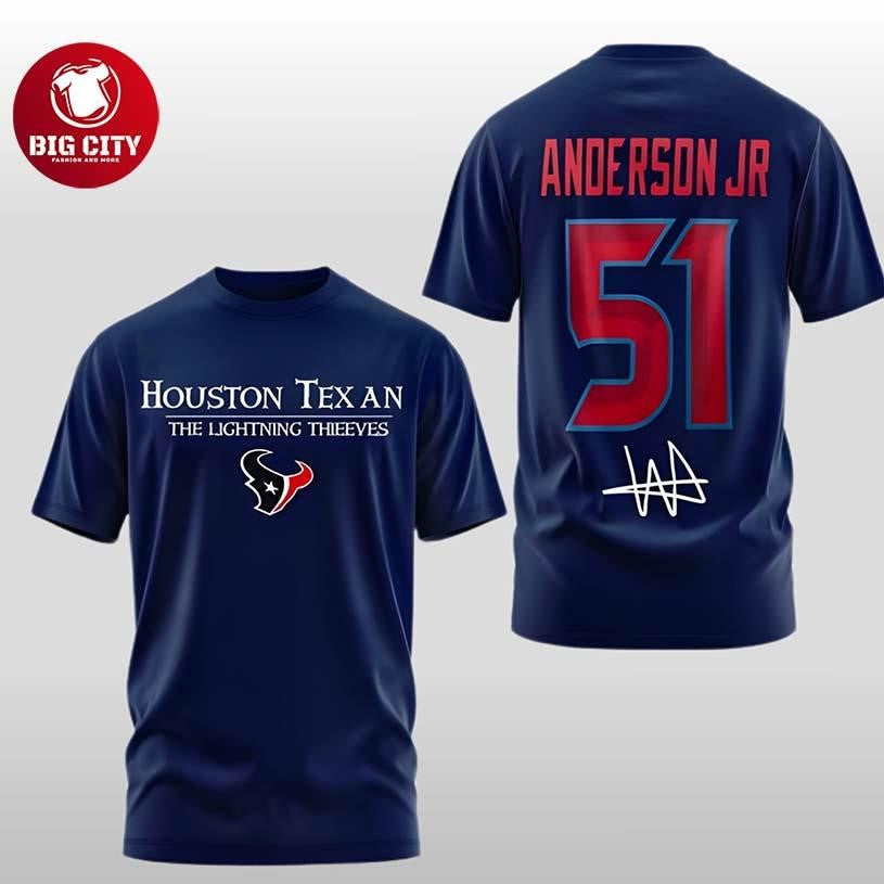 Houston Texans Will Anderson Jr 51 The Lightning Thieves Two Sided Shirt