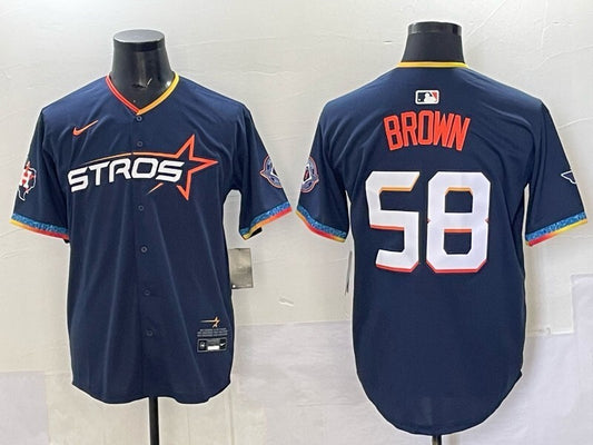 Houston Astros #58 Hunter Brown Astros 4 Edition Style 2