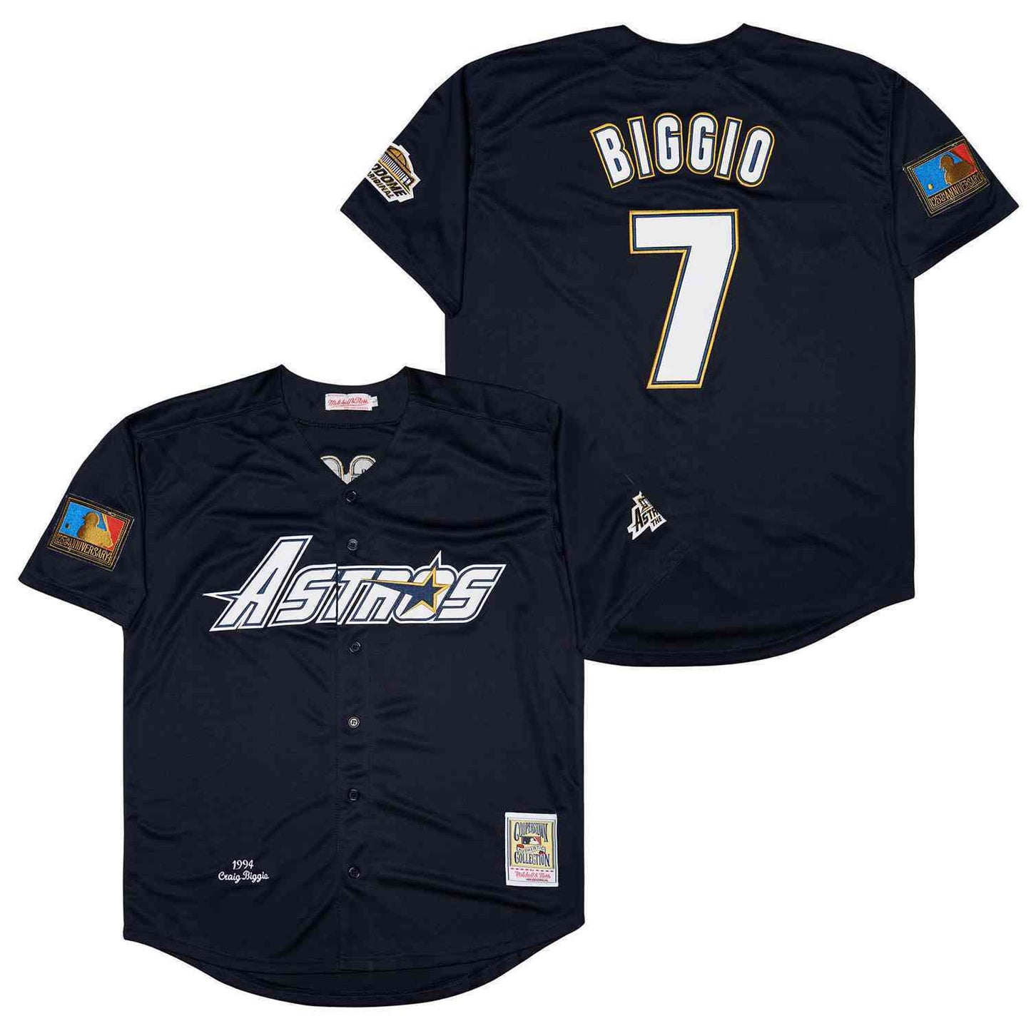 Houston Astros #7 Craig Biggio Astros 7 Navy 1994 Retro