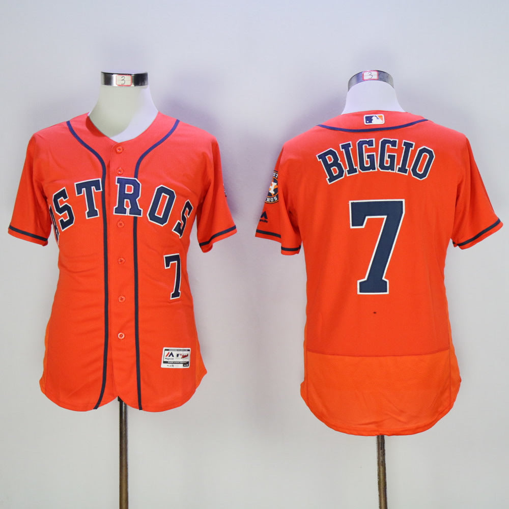 Houston Astros #7 Craig Biggio Astros 7 Orange Elite Retro Player