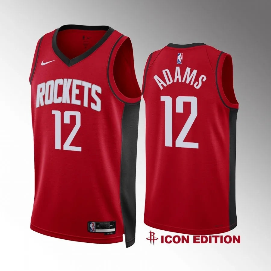 Houston Rockets #12 Steven Adams Icon Edition Red Jersey