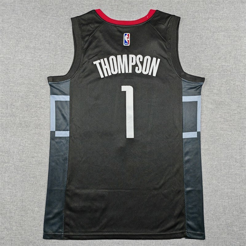Houston Rockets #1 Amen Thompson Rockets 1 Black Style 1