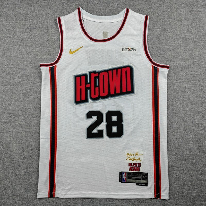 Houston Rockets #28 Alperen Sengun 25 Rockets 28 White City Edition Style 4
