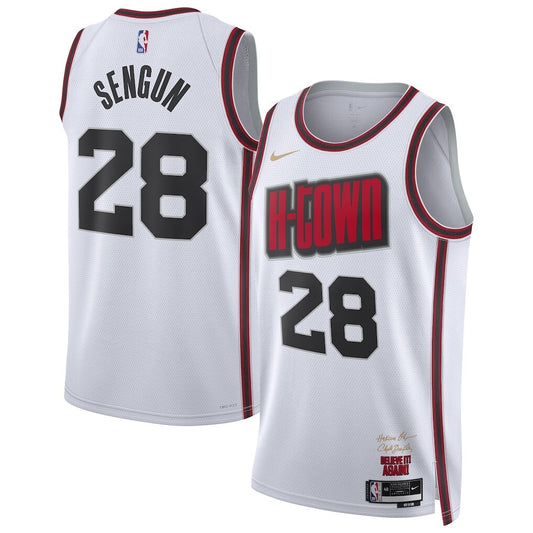 Houston Rockets #28 Alperen Sengun Unisex 202425 Swingman Player Jersey - City Edition - White