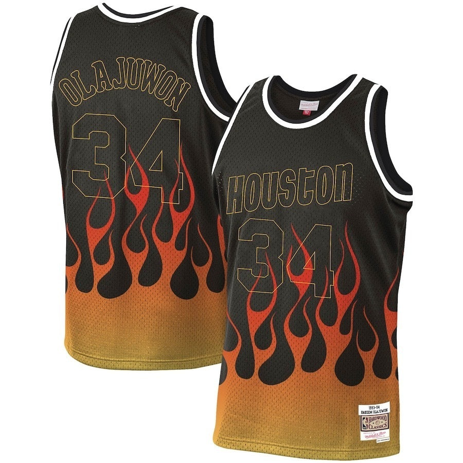 Houston Rockets #34 Hakeem Olajuwon Rockets 34# Edition Retro Jersey