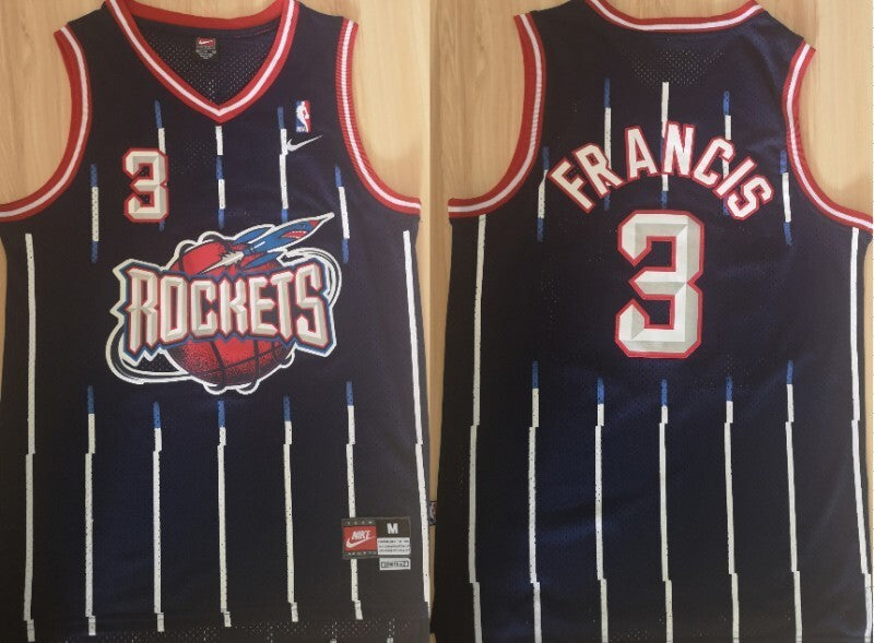 Houston Rockets #3 Francis Rockets 3 # Rockets Retro Navy Jersey