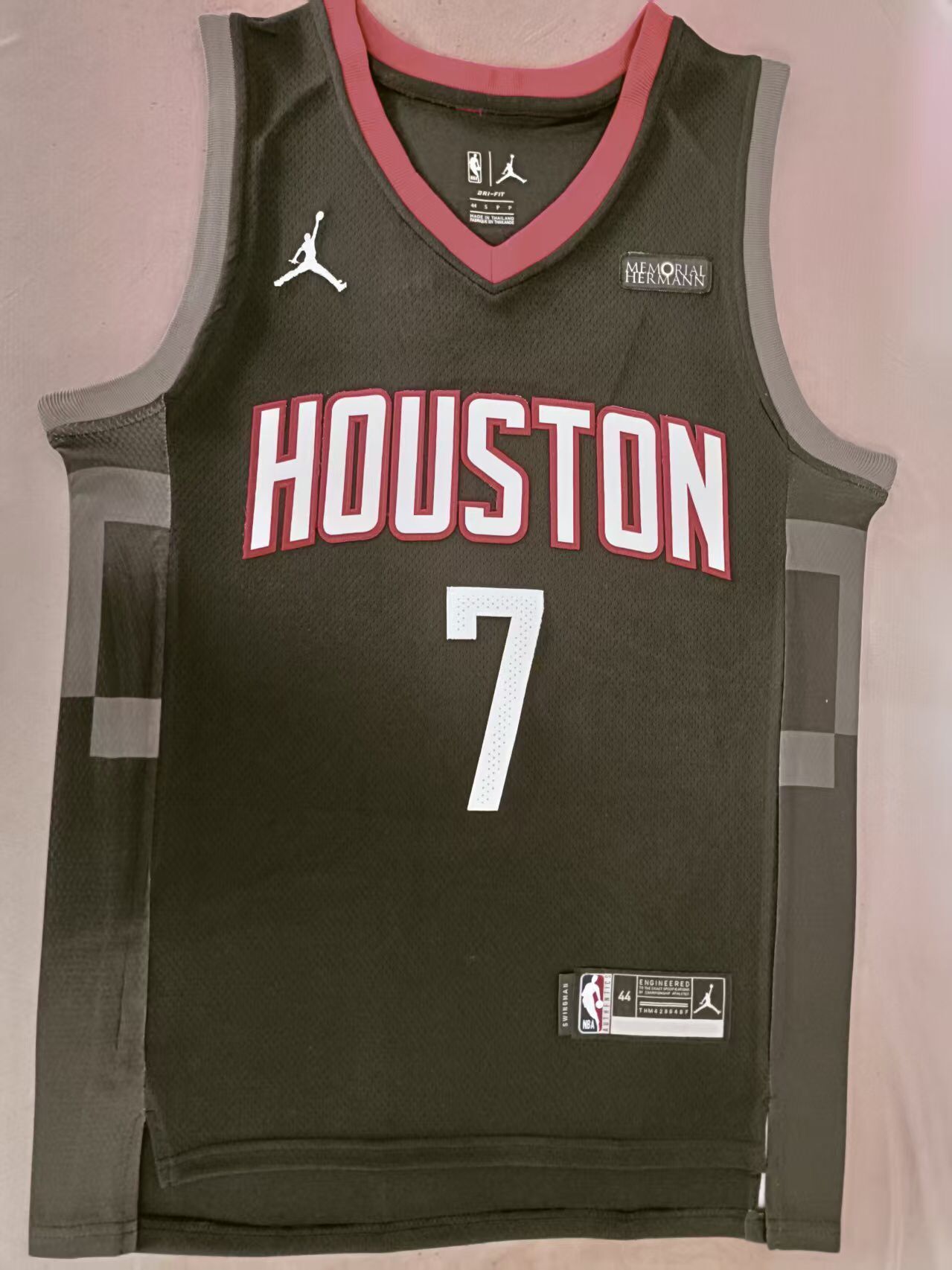 Houston Rockets #7 Kevin Durant Rockets 7 Black Style 4