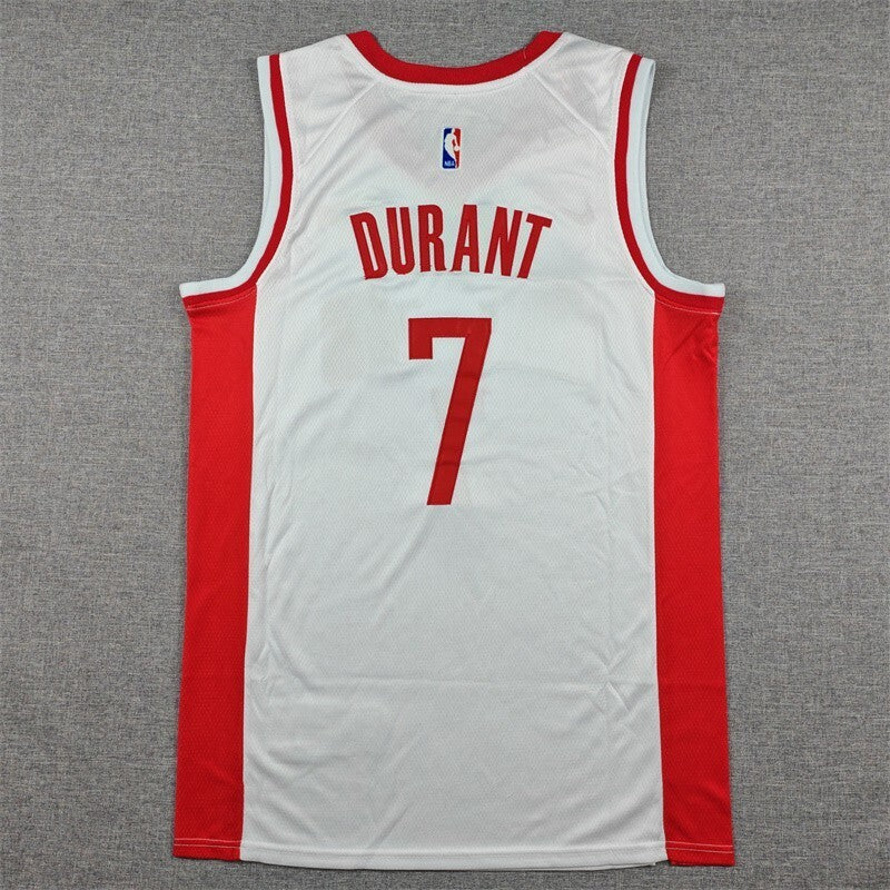 Houston Rockets #7 Kevin Durant Rockets 7 White Style 1
