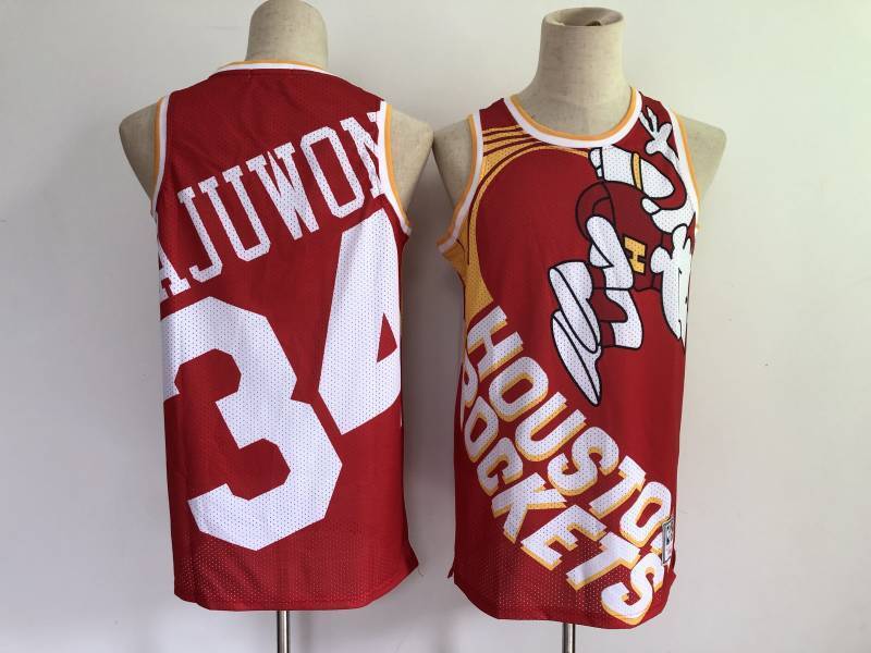 Houston Rockets men-hakeem-olajuwon-red-big-face2.0-jersey