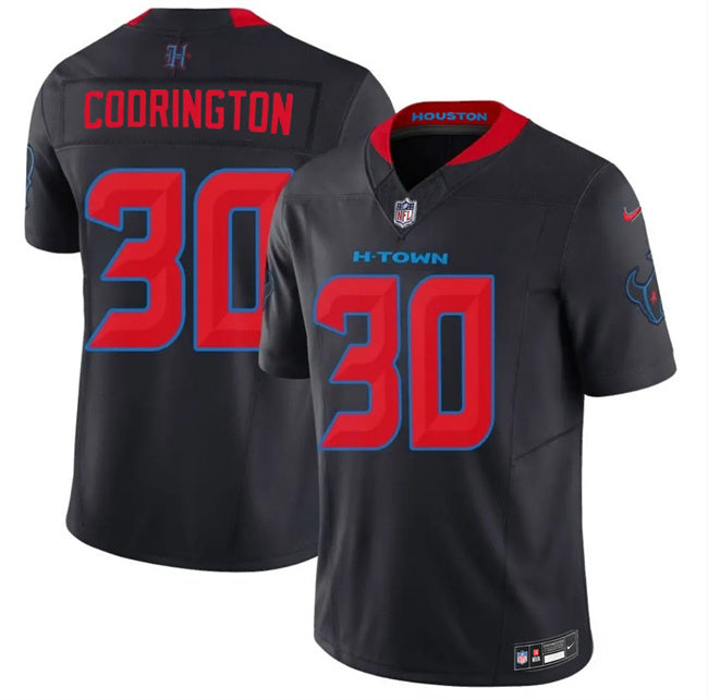 Houston Texans #30 Brandon Codrington Navy 2nd Alternate 2026 F.U.S.E. Vapor