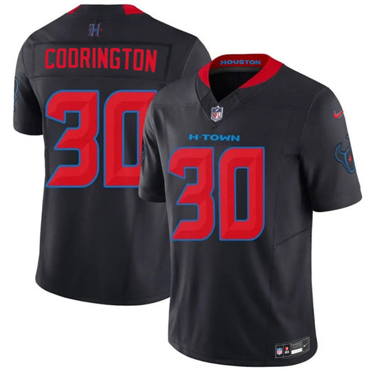 Houston Texans #30 Brandon Codrington Navy 2nd Alternate 2026 F.U.S.E. Vapor