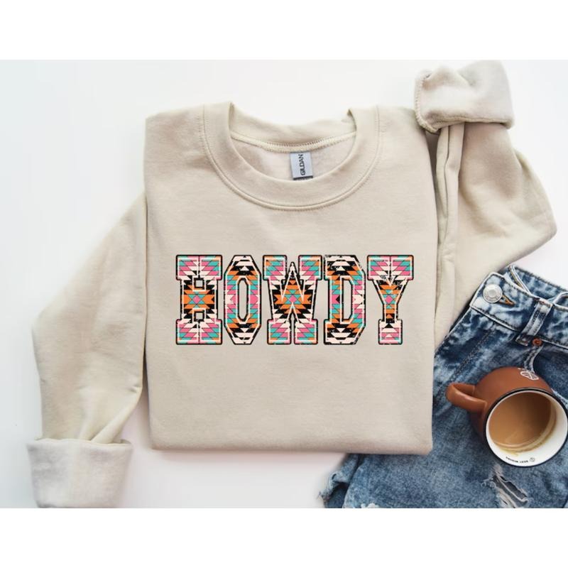 Howdy Sweatshirt, Western Hoodie, Cozy Southern Shirt for Cowgirls, Cowboys, and Country Lovers | WearSparks.com