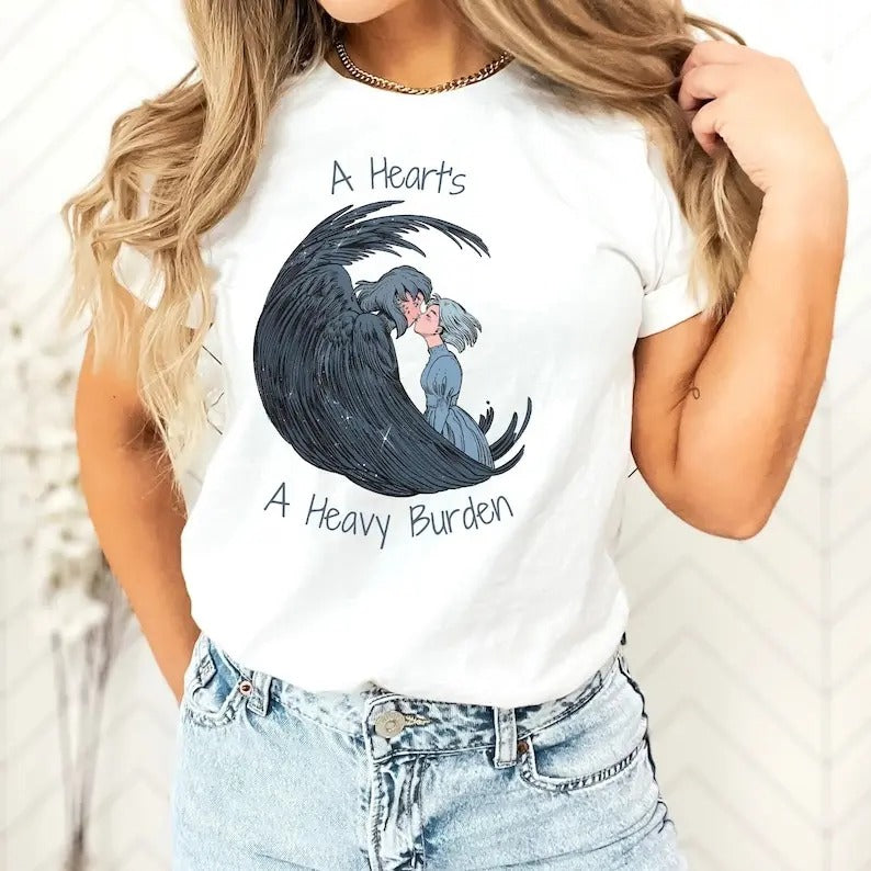 Howl's Moving Castle Inspired Howl & Sophie "A Heart's A Heavy Burden" Women's Shirt Hoodie, Sweatshirt | WearSparks.com